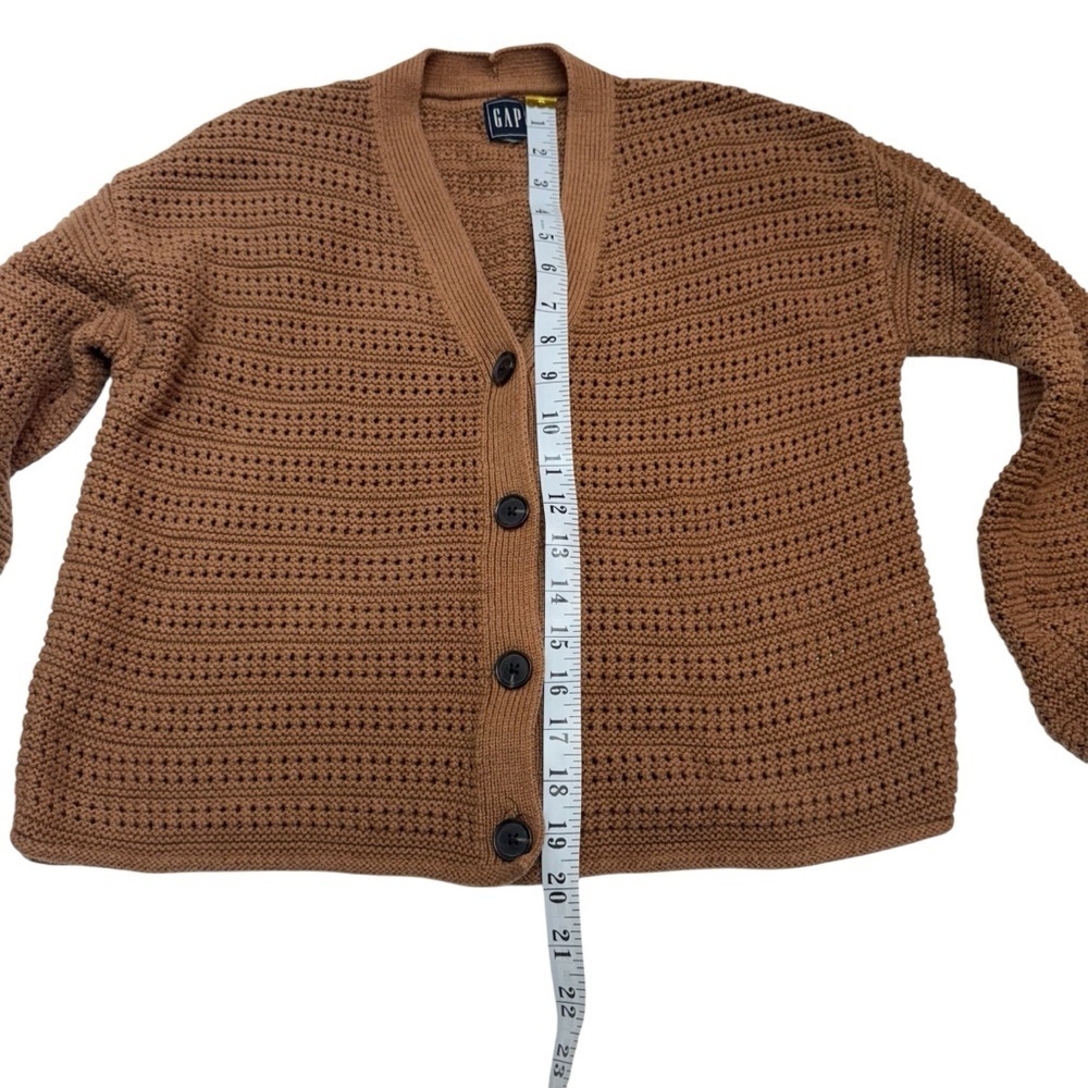 GAP 100% Cotton Cozy Brown Knit Sweater Size M - Picture 10 of 10